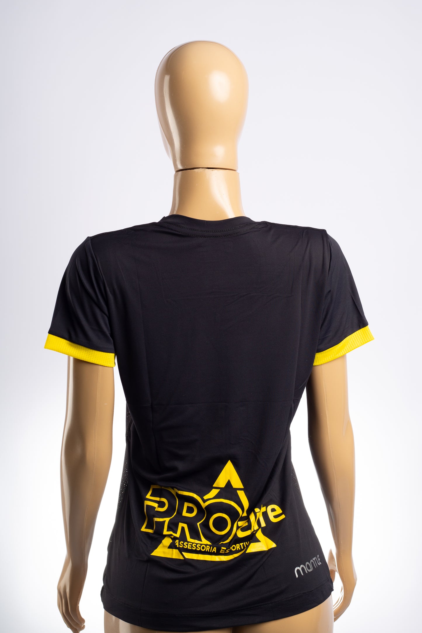 Camiseta baby look manga curta preta