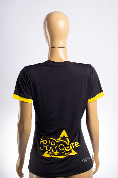 Camiseta baby look manga curta preta