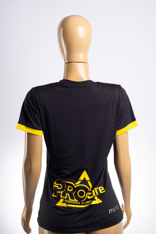 Camiseta baby look manga curta preta